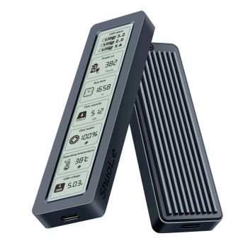 Caja para SSD ShuoLe SL-TP26-P M2 NVMe con pantalla digital USB 3.2 Gen2 Tipo-C 10Gbps Alta velocidad Aleación de alumin