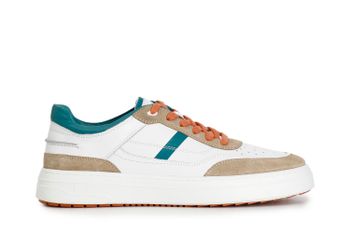 zapatillas deportivas de piel y ante para hombre multi green