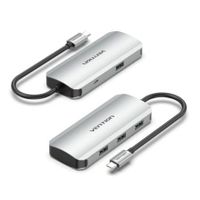hub vention 5 puertos 5000mbits tnahb aluminio usb-c pd 4xusb 32 gen 1  microusb