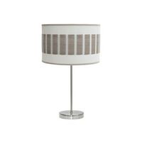 sobremesa alto ivanna 1xe27 niquelblanco-madera gris 62x30x30 cm