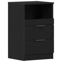 mesita de noche  armario de noche  mesa de noche con cajon roble negro 40 x 35 x 65 cm