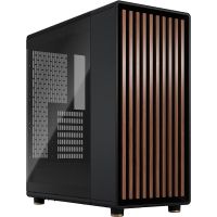 fractal design north tg atx mid tower cristal templado usb 32 charcoal black