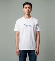 harmont  blaine para hombre irq403021055r camiseta logotipo blanco xxl casual algodon manga corta