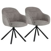 pack de 2 sillas de tela gris saffi