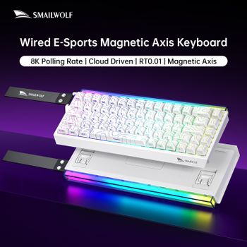 Teclado Mecánico con Interruptor Magnético SMAILWOLF SK11 68HE, Diseño 68%, para Juegos y Esports, Rapid Trigger, 0.01mm, 8K, Cableado