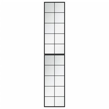 Espejos De Pared 2 Uds Metal Negro 100x40 Cm Vidaxl