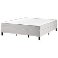cama con somier de tela 180 x 200 cm con colchon de muelles ensacados sin cabecero dormitorio gris claro countess