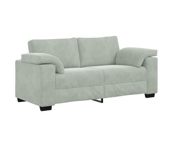 Sofá loveseat - sofá de salón gris claro 140 cm terciopelo