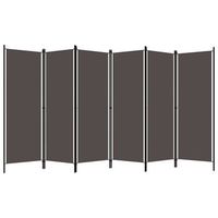 biombo - separador divisor de 6 paneles gris antracita 300x180 cm