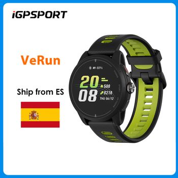 Reloj deportivo iGPSPORT VeRun, reloj deportivo unisex con monitor de ritmo cardíaco, cronómetro, función GPS para Android e iOS
