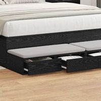 vidaxl cajones de cama roble negro 140 x 365 x 165 cm