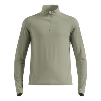 Odlo Zeroweight Warm Mid Layer 1/2 Zip Camiseta de running Hombres - oliva