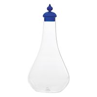 botella zafferano en vidrio de borosilicato soplado a mano azul