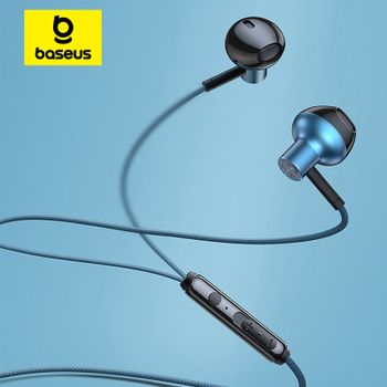 Baseus H19 auriculares con cable 6D estéreo bajo auriculares intrauditivos con conector de 3,5mm con micrófono para Xiaomi Samsung iPhone 6 auriculares