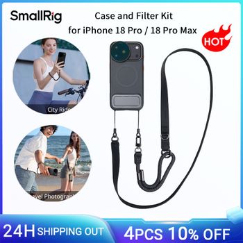 Kit de funda y filtros SmallRig para iPhone 18 Pro / 18 Pro Max con filtro CPL, correa para el hombro, cordón, funda de almacenamiento, agarre y soporte en uno.