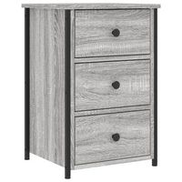 mesita de noche  armario de noche  mesa de noche madera de ingenieria gris sonoma 40x36x60 cm