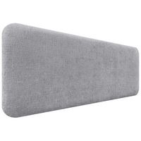 dhome cabecero tapizado en lana liso redondeado para pared acusticos cabeceros absorbentes cabezal cama dormitorio gris claro 145cm