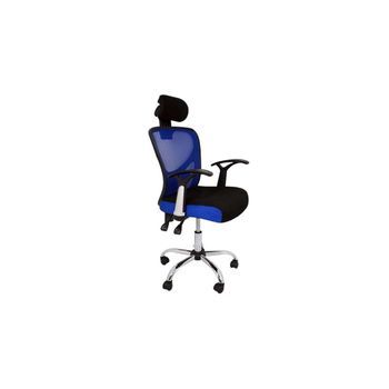 Silla De Escritorio Ergonómica Carla Con Ruedas Y Reposacabezas