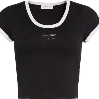 Calvin Klein Jeans Tops y Camisetas Lv047g220g Ss Monologo Scoop para mujer