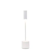 lampara de mesa led recargable zafferano blanca para interiorexterior