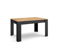 mesa comedor mesa fija cocina y salon 140x90x76cm para 6 comensales muebles comedor estilo moderno roble y negro