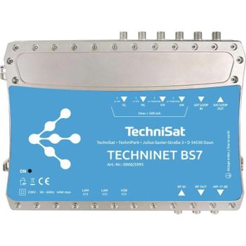 Receptor Satélite Modular TechniSat Techninet BS7 Azul Plata