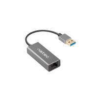 adaptador usb a ethernet natec cricket usb 32 gen 1 type-a 1001000 mbits aluminio negro