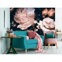 fotomural vinilo floral peonias rosas 350 x 250 cm