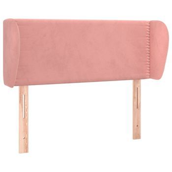 Cabecero De Terciopelo Rosa 103x23x78/88 Cm