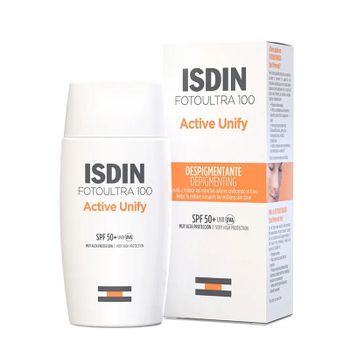 Isdin Protector Solar Facial FotoUltra 100 Active Unify Fusion Fluido Despigmentante SPF50+