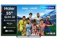 tv qled 55 - haier s80g series h55s80gux 4k hdr10 google tv ai picture quality gaming 120hz negro