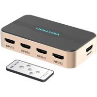 duplicador hdmi vention acdg0 5 entradas 1 salida 4k 30hz con control remoto