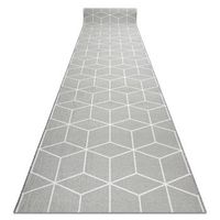 alfombra de pasillo con refuerzo de goma cube cubo gris 67 cm 67x420 cm
