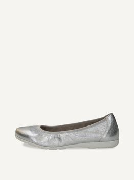 CAPRICE Ballerina, silver, made of Leather, Size 38