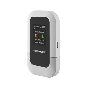 Enrutador portátil Keenetic KN-5110-01-EU SIM Wi-Fi 6 batería 3000mAh banda única 2.4GHz
