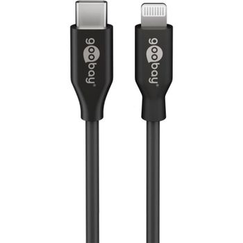 Cable Goobay 2 m Lightning a USB C Negro