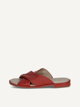 CAPRICE Mule, red, made of Leather with Block heel, Size 37