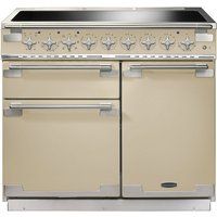 rangemaster elise 100 electric induction range cooker - cream  chrome cream