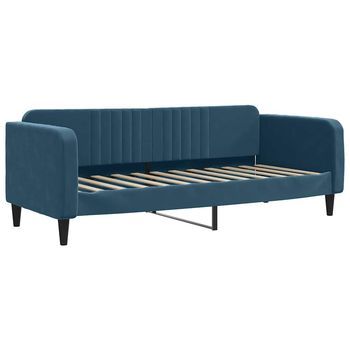 Cama Para Adulto | Cama Individual | Sofá Cama Terciopelo Azul 80x200 Cm