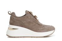zapatillas sin cordones para correr con accesorio joya de ante taupe 38