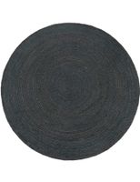 alfombra de yute vibora antracita 80 cm redondo