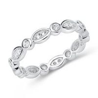 anillo de eternidad de plata 925 con circonita