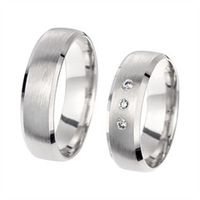 alianzas oro blanco con diamantes ancho 6 mm