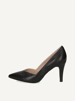 CAPRICE Pumps, black, made of Leather with Funnel heel, Size 39