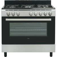 logik lftg90x18 90 cm duel fuel range cooker - stainless steel stainless steel