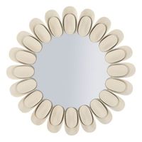 espejo de pared de metal color crema cm o 85x6