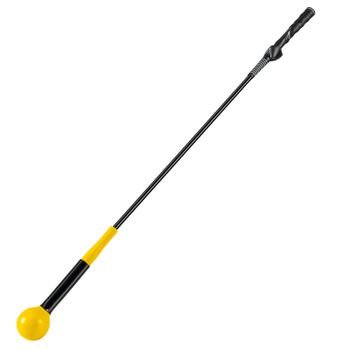 Costway Ayuda para Entrenamiento del Swing de Golf Palo de Práctica con Cabeza Pesada para Agarre Ritmo Flexibilidad Equilibrio Corrector Amarillo