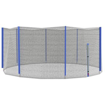 SPORTNOW Red de reemplazo para trampolines Ø 366 cm 8 postes verticales red de seguridad para trampolines, entrada con cremallera