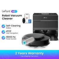 robot aspirador completo lefant m5 roller con funcion de fregado 18 000 pa rodillos autolimpiables vaciado automatico y navegacion dtof lidar