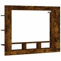 mueble para tv madera de ingenieria roble ahumado 152x22x113 cm vidaxl